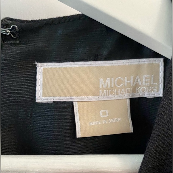 Michael Kors | Chic Black Shift Dress with Studded Trim | Size 0 - Picture 7 of 11